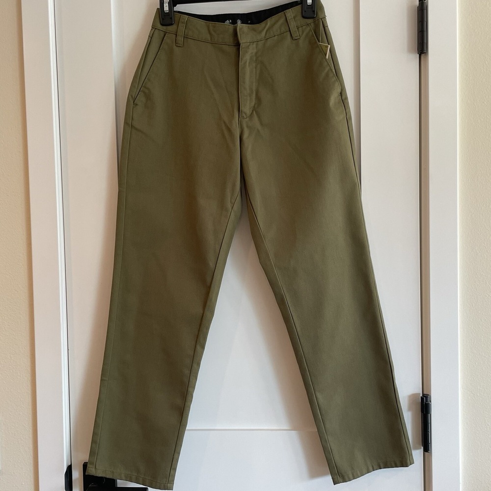 NWT Volcom True‎ to This So Chickie High Rise Chino Twill Pants Olive 26x26 $62